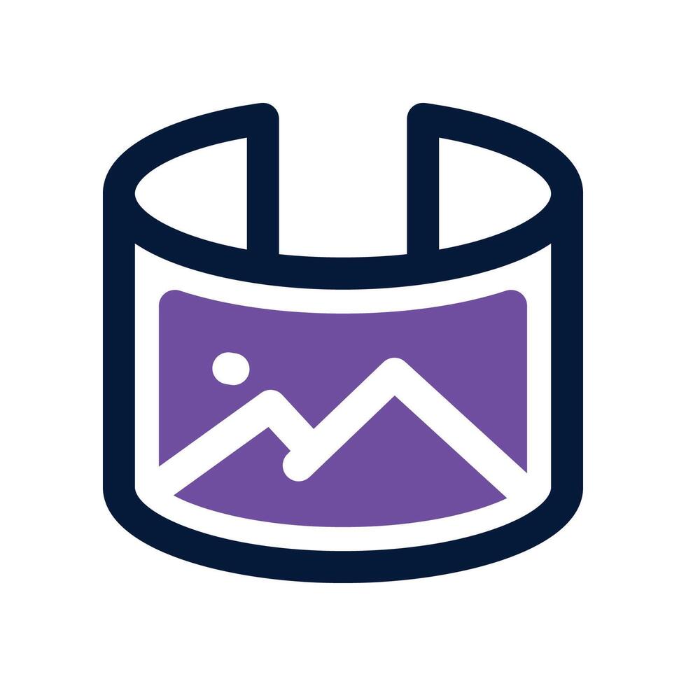 panoramic view icon. dual tone icon for your website, mobile, presentation, and logo design. vector
