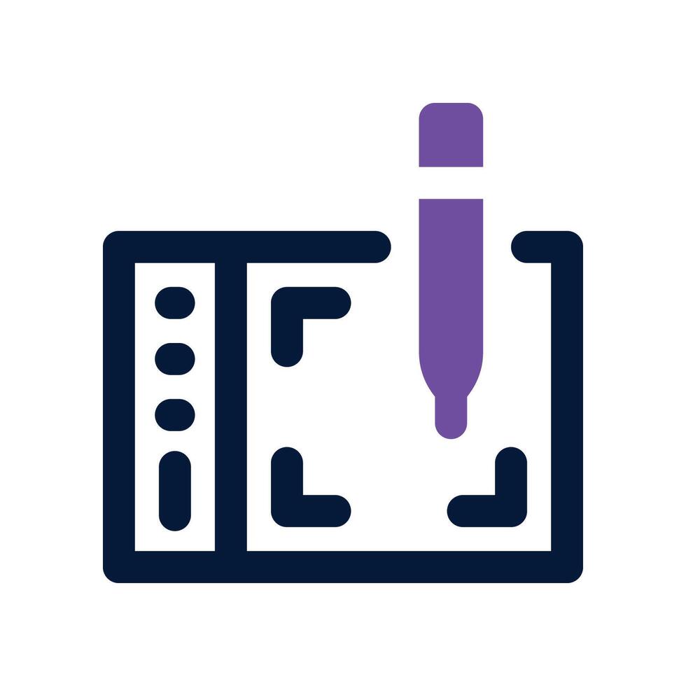 graphic tablet icon. dual tone icon for your website, mobile, presentation, and logo design. vector