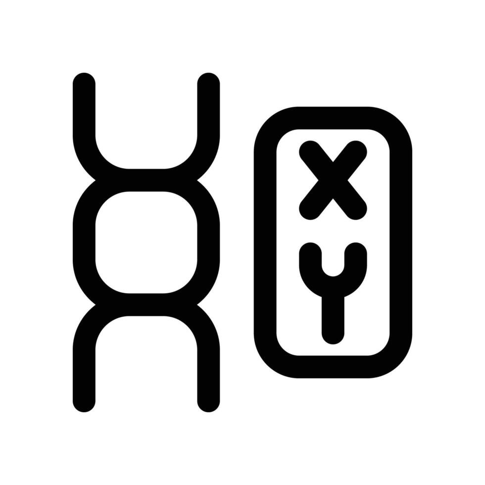 chromosome icon. line icon for your website, mobile, presentation, and logo design. vector