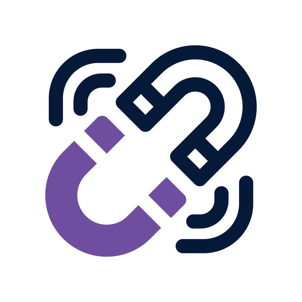 magnet icon. dual tone icon for your website, mobile, presentation, and logo design. vector