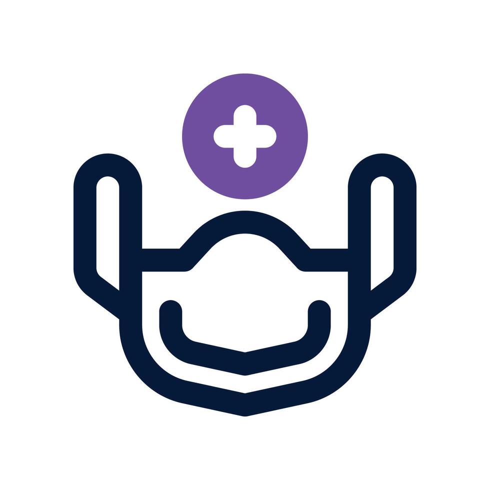 lab mask icon. dual tone icon for your website, mobile, presentation, and logo design. vector