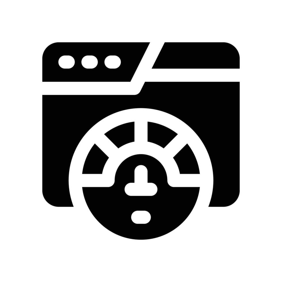speed test icon. glyph icon for your website, mobile, presentation, and logo design. vector