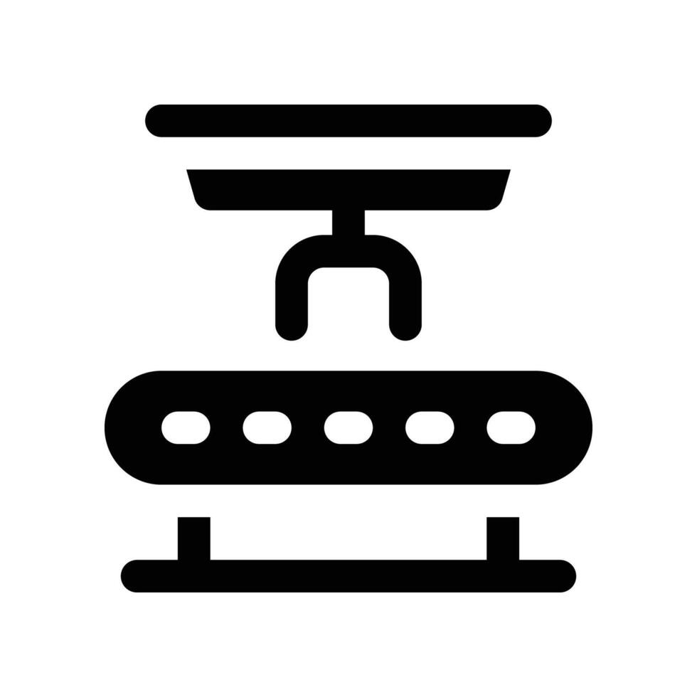 conveyor icon. glyph icon for your website, mobile, presentation, and logo design. vector