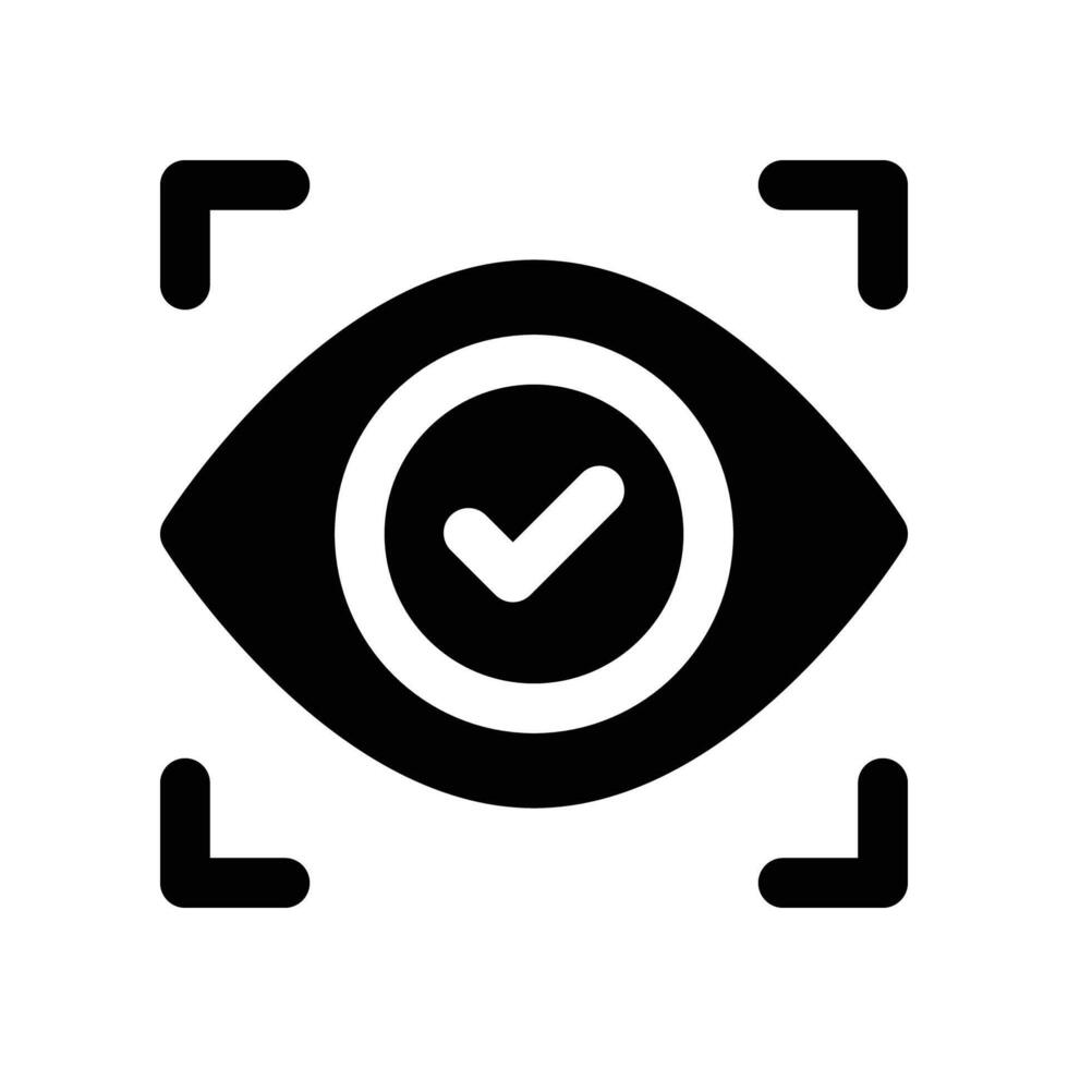 vision icon. glyph icon for your website, mobile, presentation, and logo design. vector