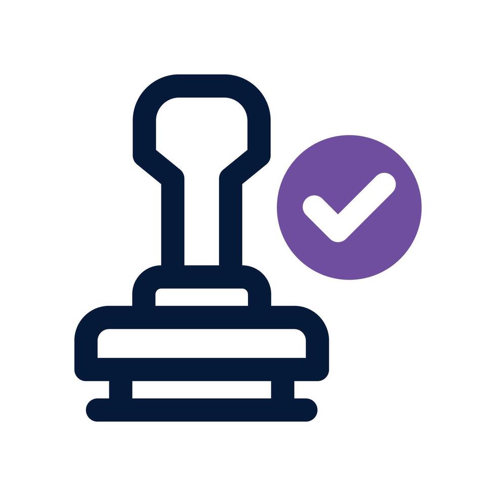 stamp icon. dual tone icon for your website, mobile, presentation, and logo design. vector