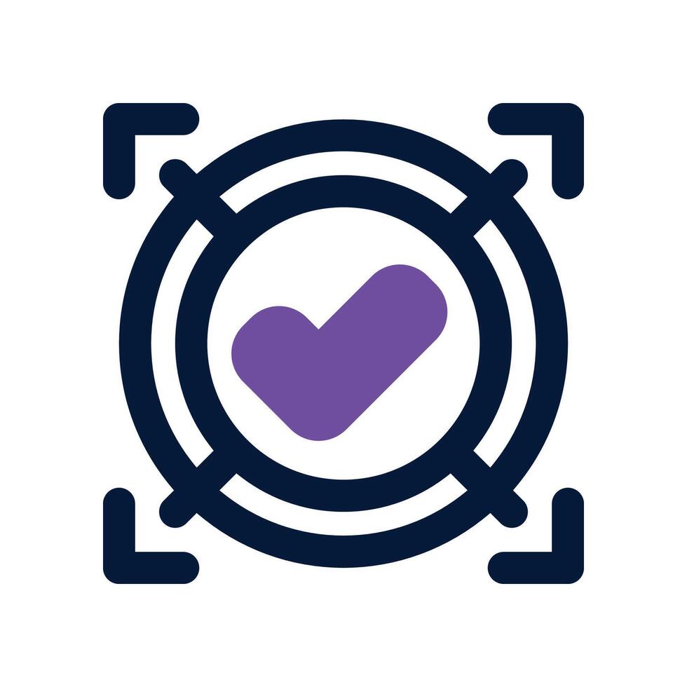 target icon. dual tone icon for your website, mobile, presentation, and logo design. vector
