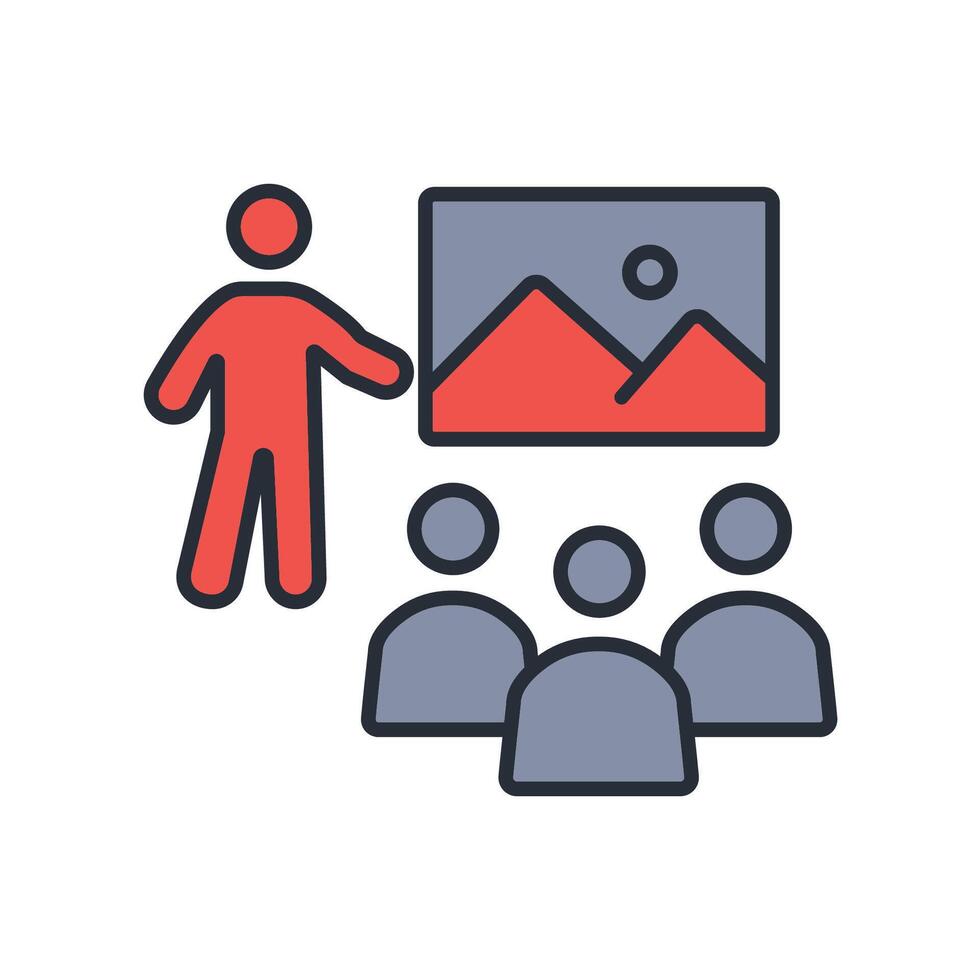 exhibition icon. .Editable stroke.linear style sign for use web design,logo.Symbol illustration vector