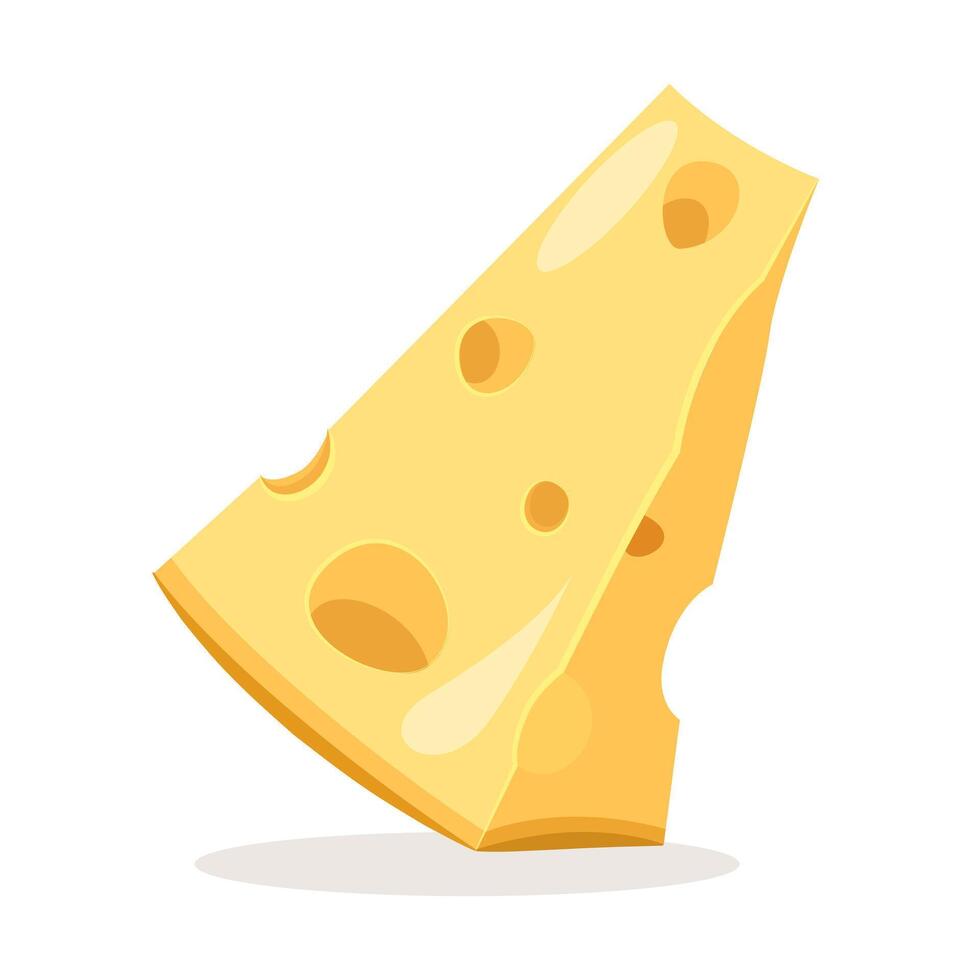 Piece of delicious cheese vector