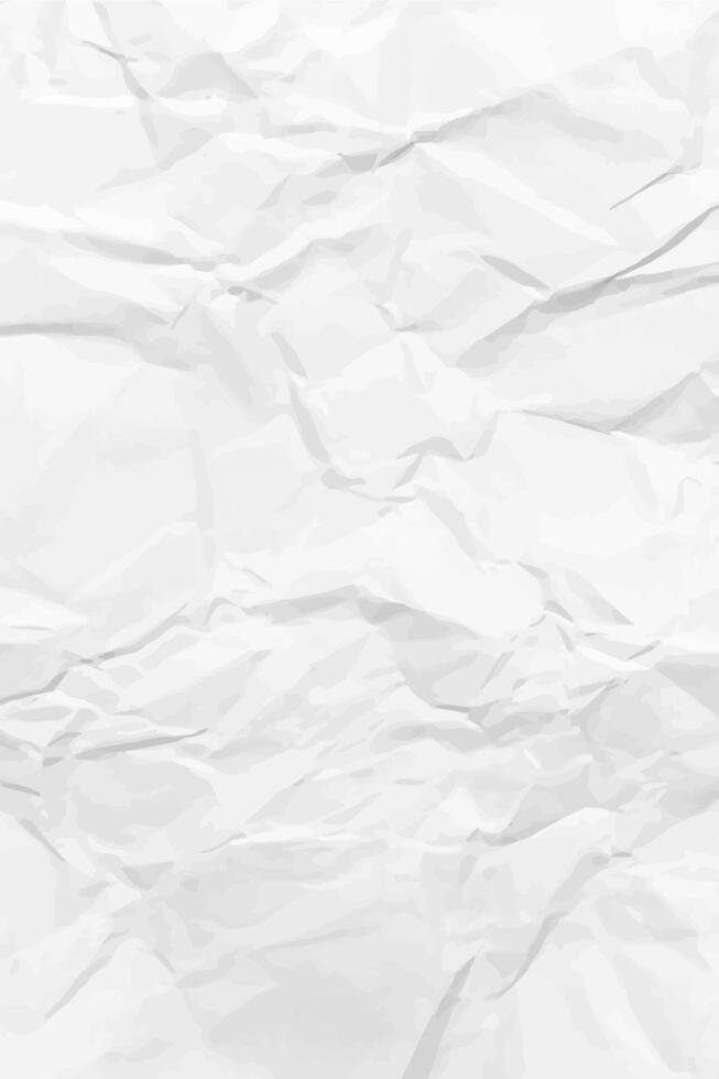 White clean crumpled paper vector