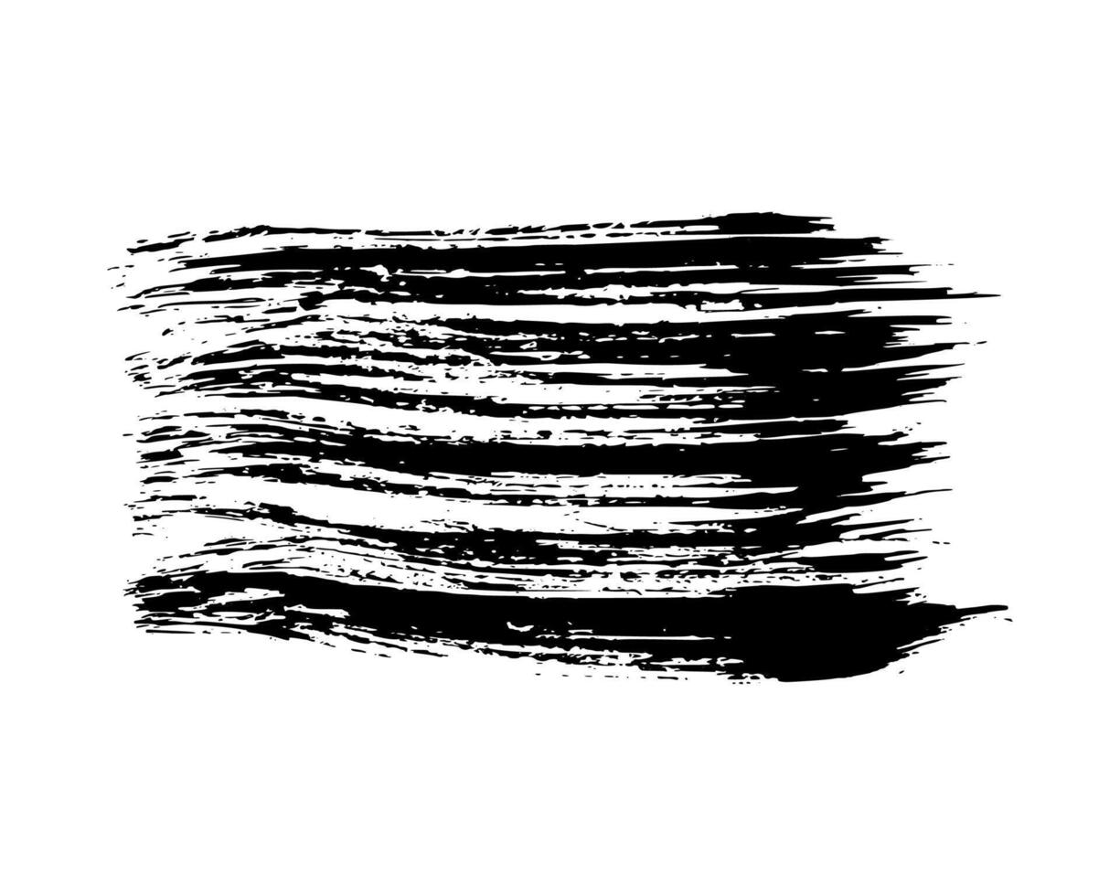 Black brush stroke on white background vector