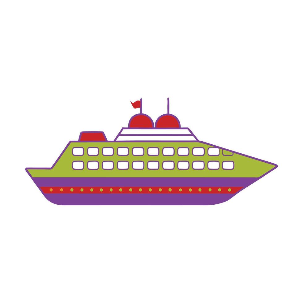 Ship silhouette Style with background Design Template vector
