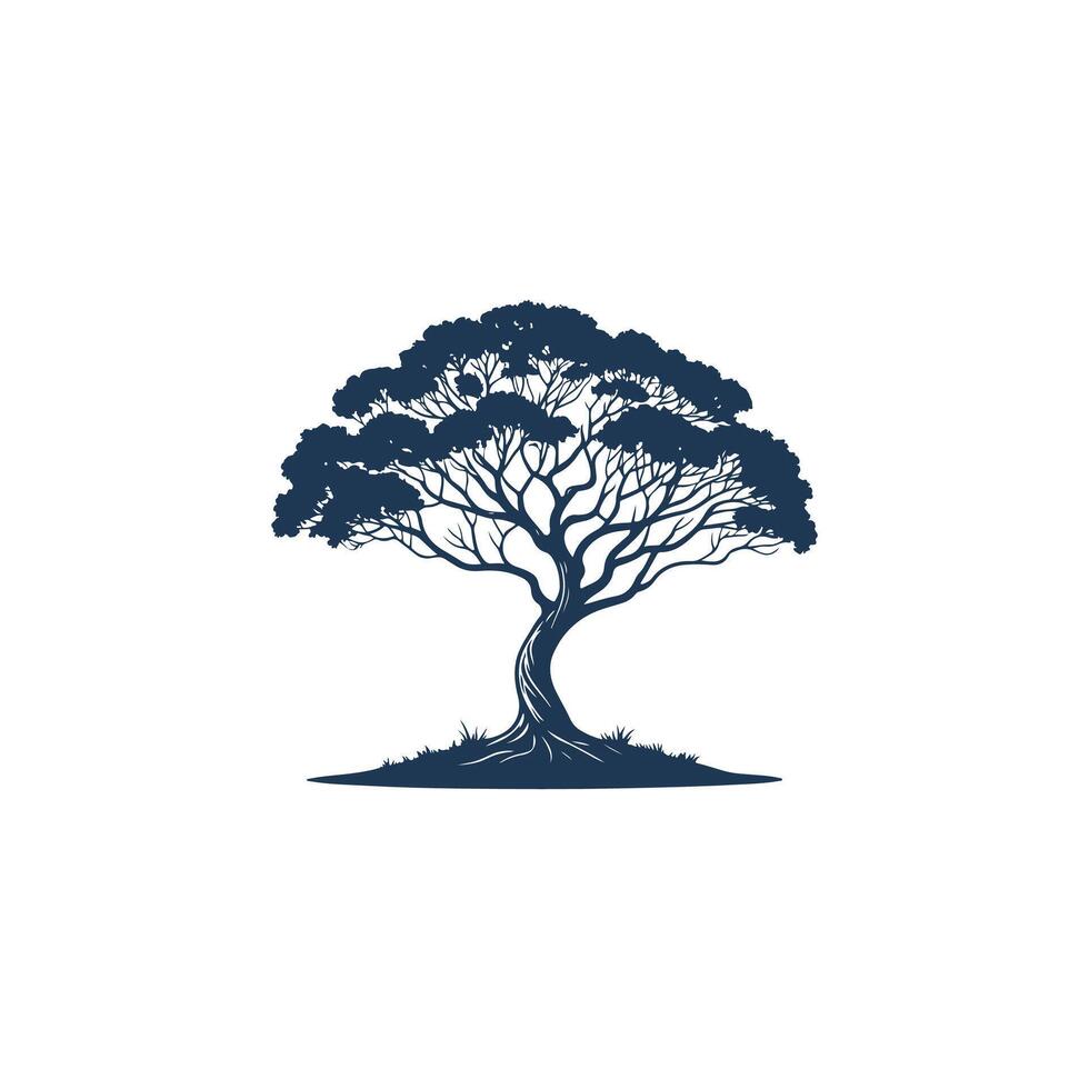 Tree silhouette Style with background vector