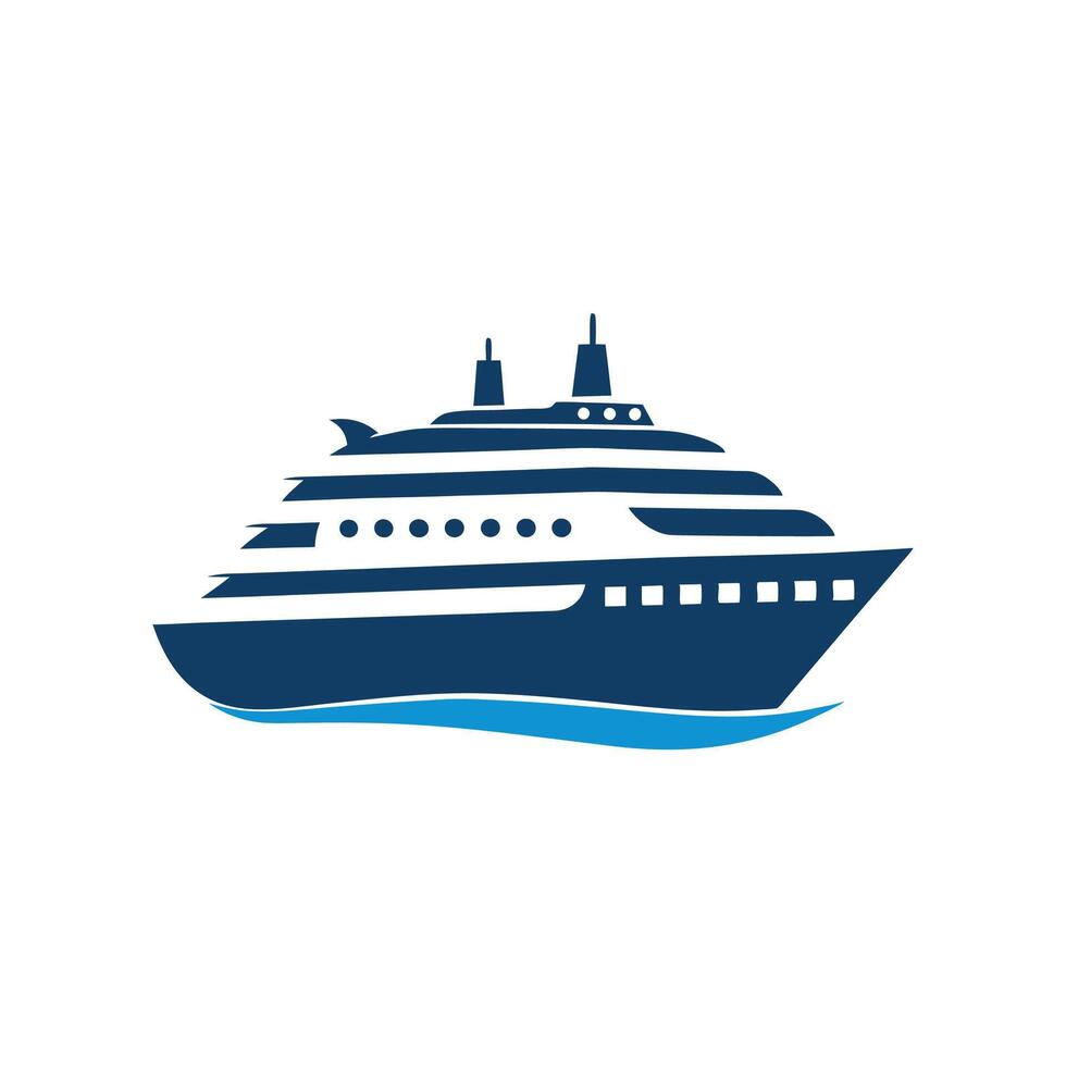 Ship silhouette Style vector