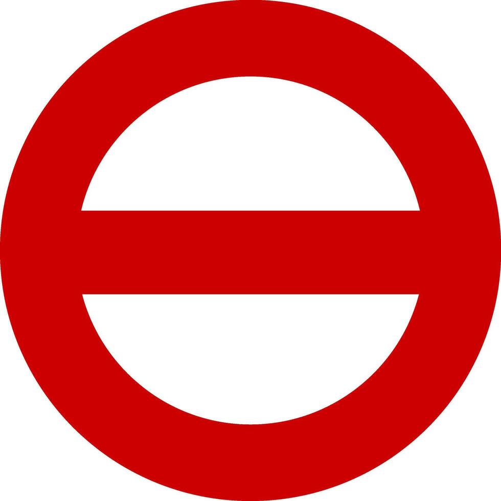 Prohibition circle symbol. Red ban banned icon. Stop sign. Forbidden element illustration isolated on white background vector