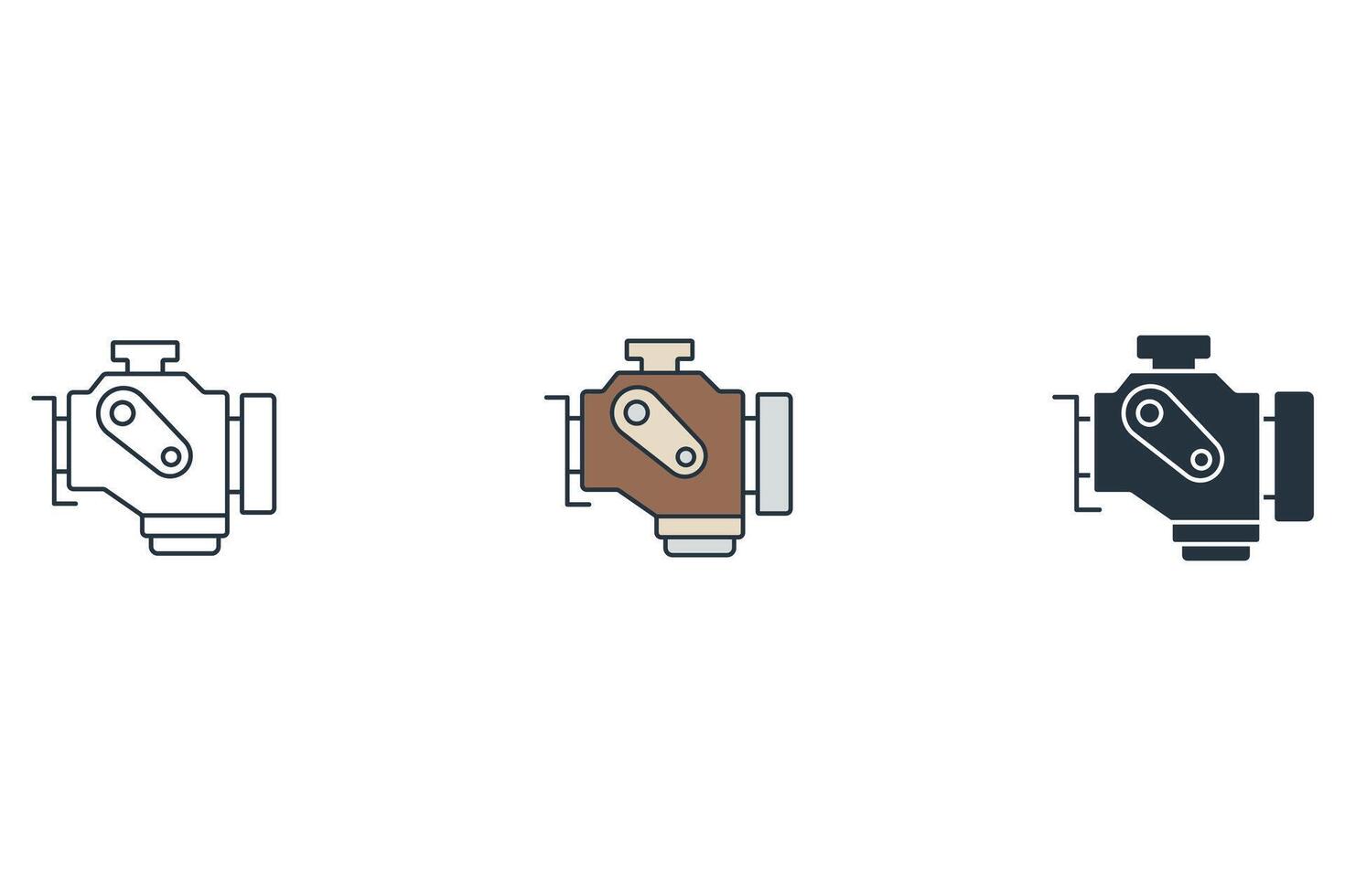 engine warning icons symbol elements for infographic web vector