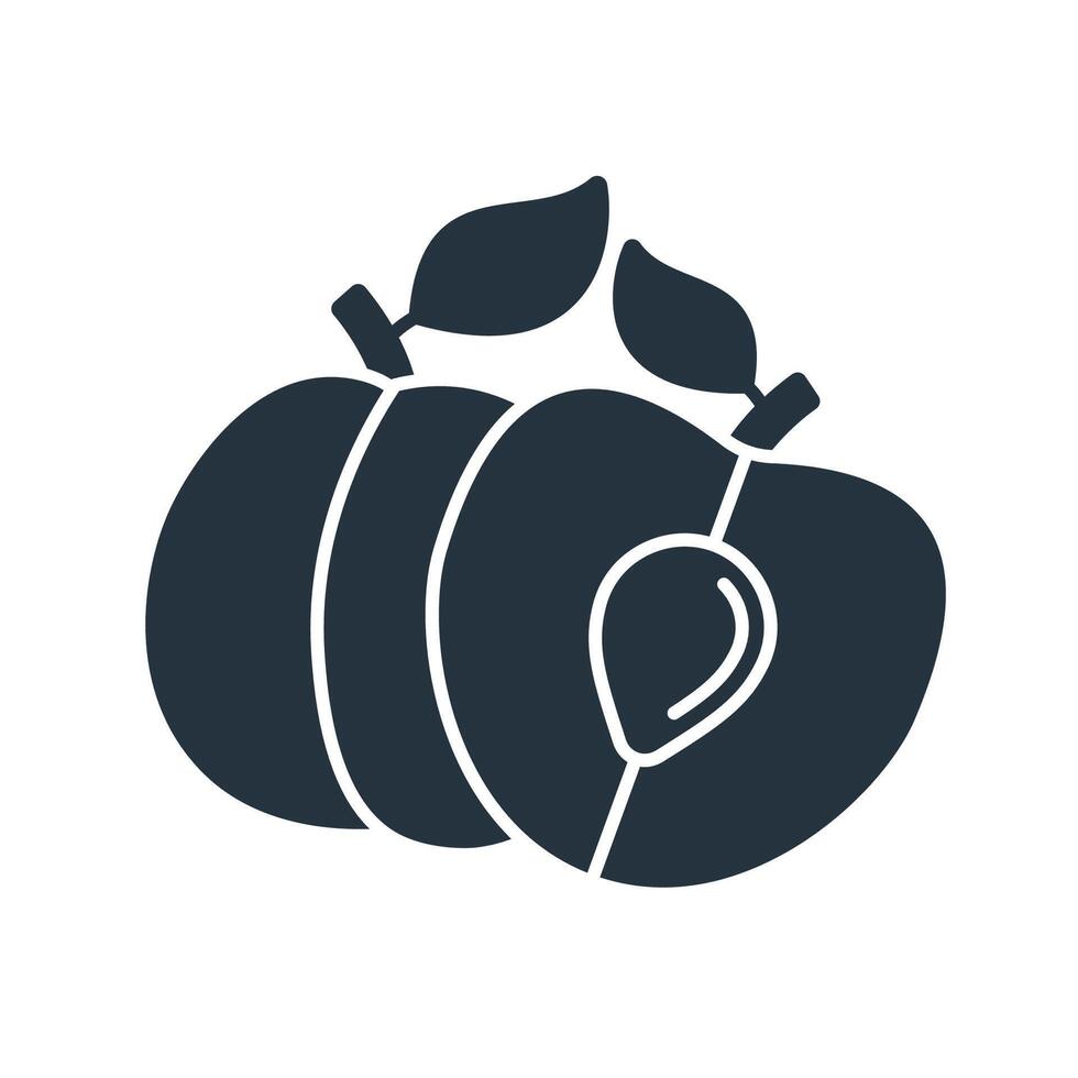 Apricot icons symbol elements for infographic web vector