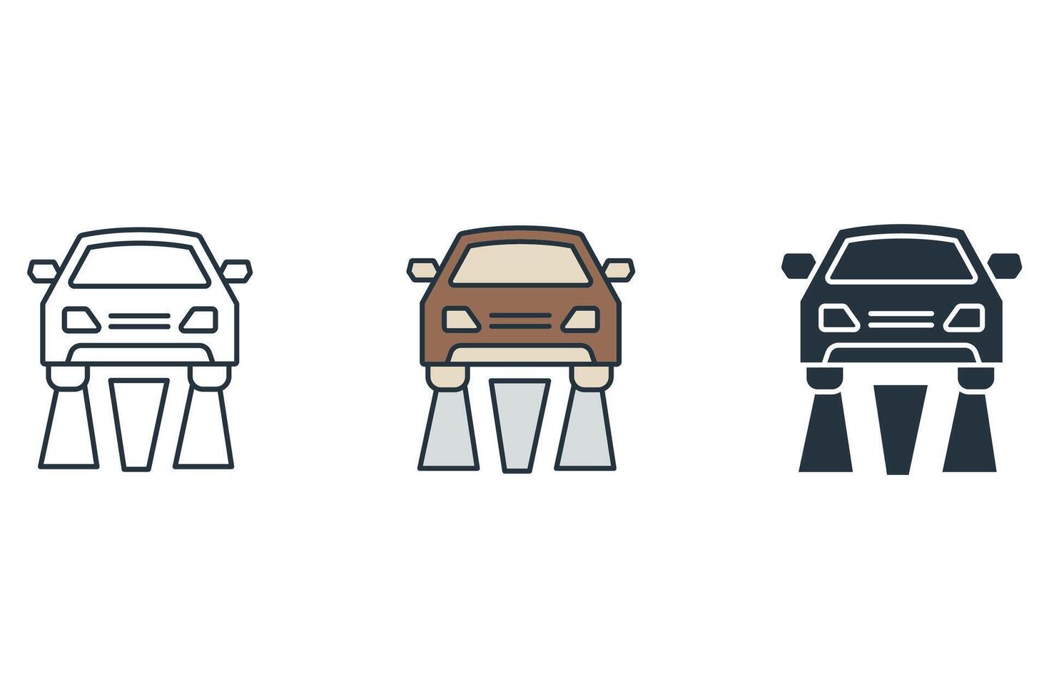 cars icons symbol elements for infographic web vector