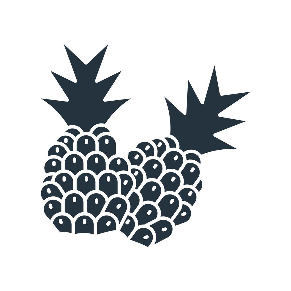 Pineapple icons symbol elements for infographic web vector