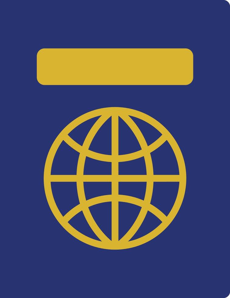 Simple Blue Passport Without Text for Travel Around the World vector
