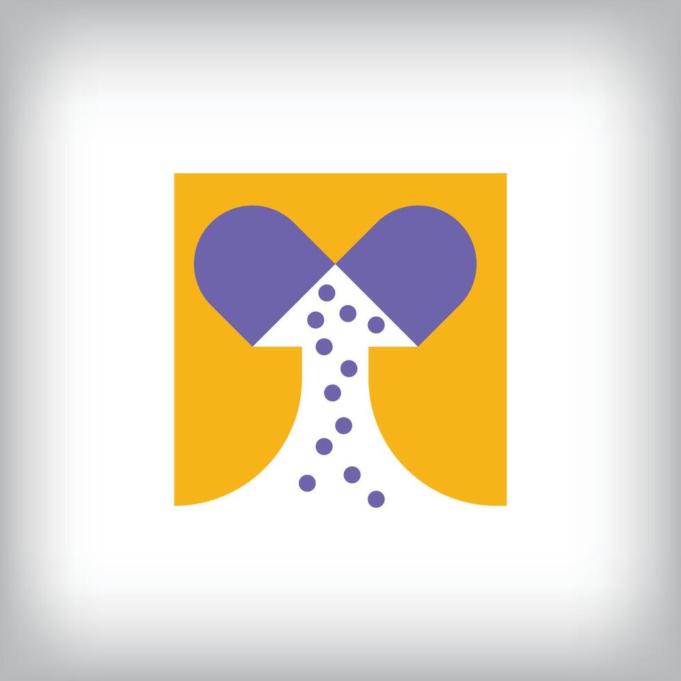 Creative medicine up rally logo design. It has a flat shape. flat style. suitable for company vector