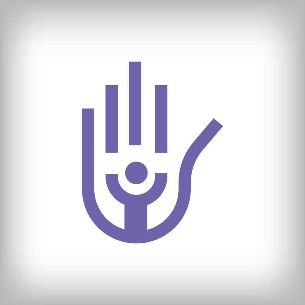 Life logo design in creative hand line. It has a flat shape. flat style. suitable for company vector