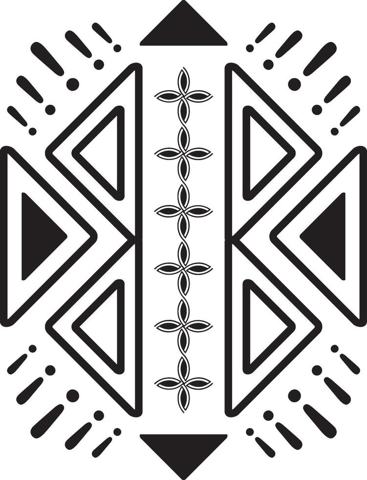 A black and white design with a geometric pattern vector