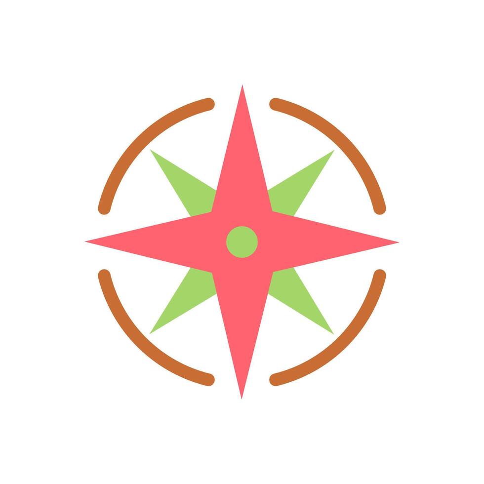 wind rose icon, , suitable for designs related to astrology, cardinal directions, compapass etc. Isolated white background editable, eps 10 vector