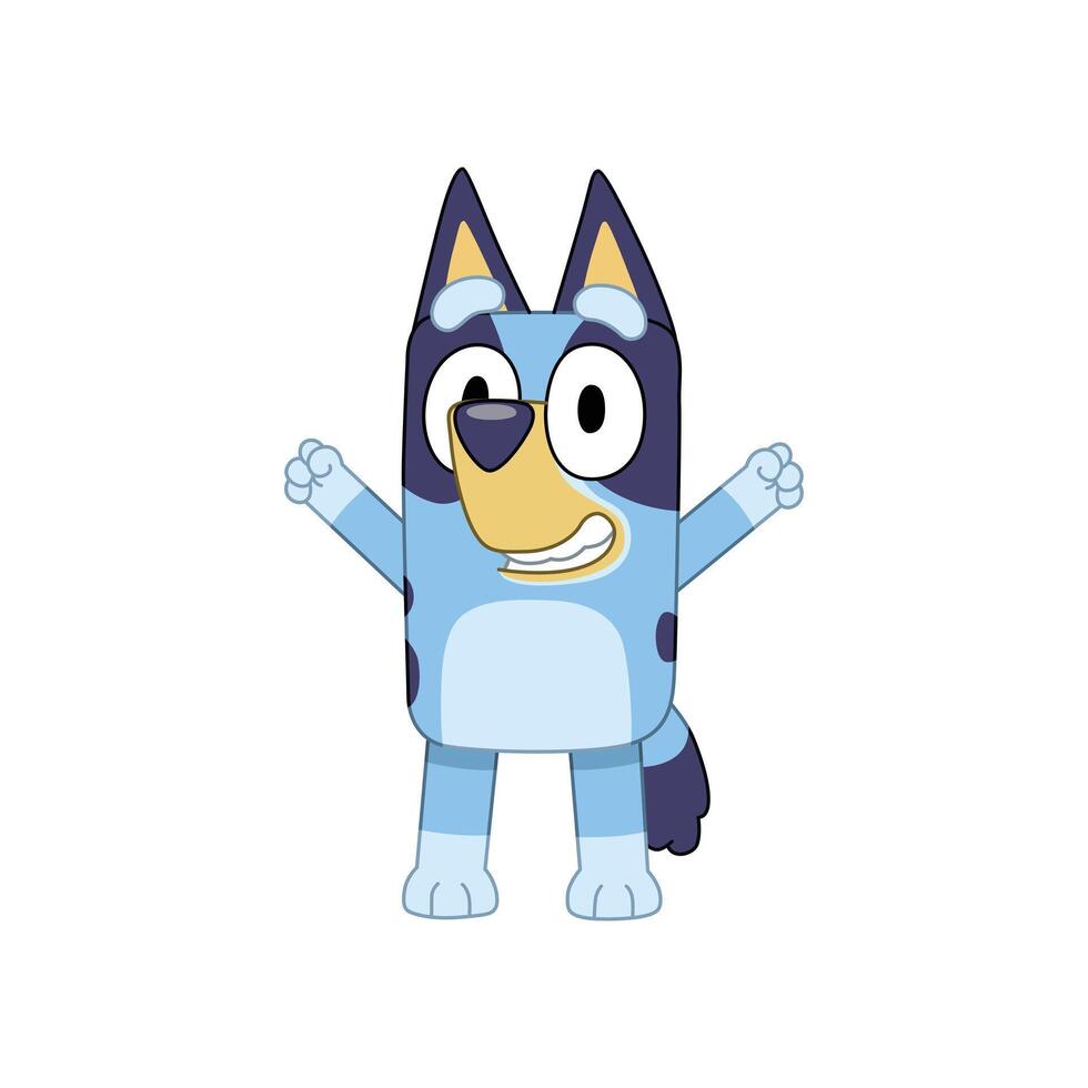 Happy Bluey Smilling vector