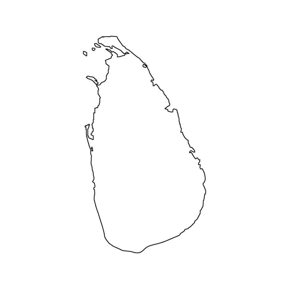 Sri Lanka map icon vector