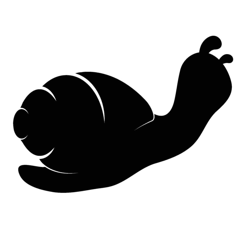 black snail icon vector