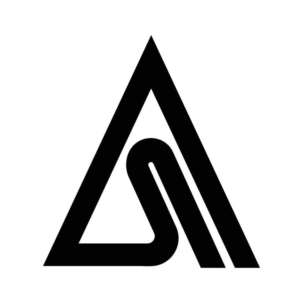 AS letter logo vector