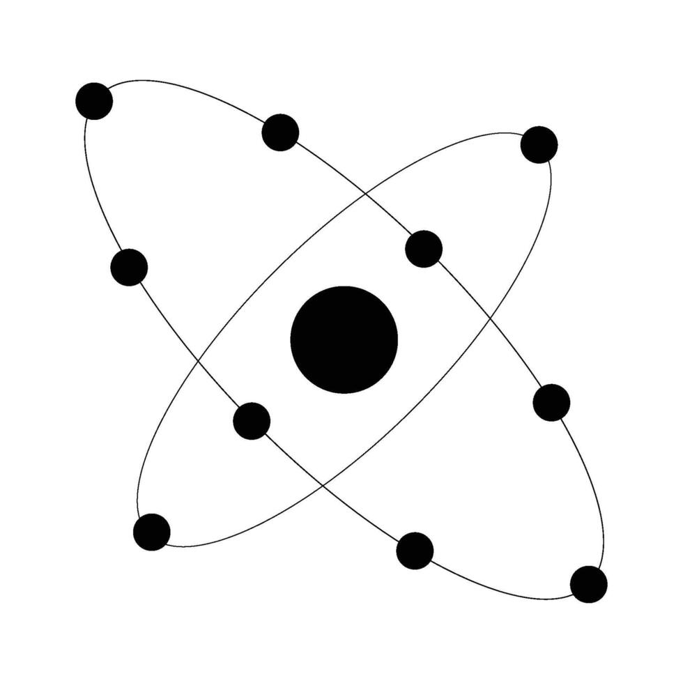 chemical atomic periodic symbol icon neon vector