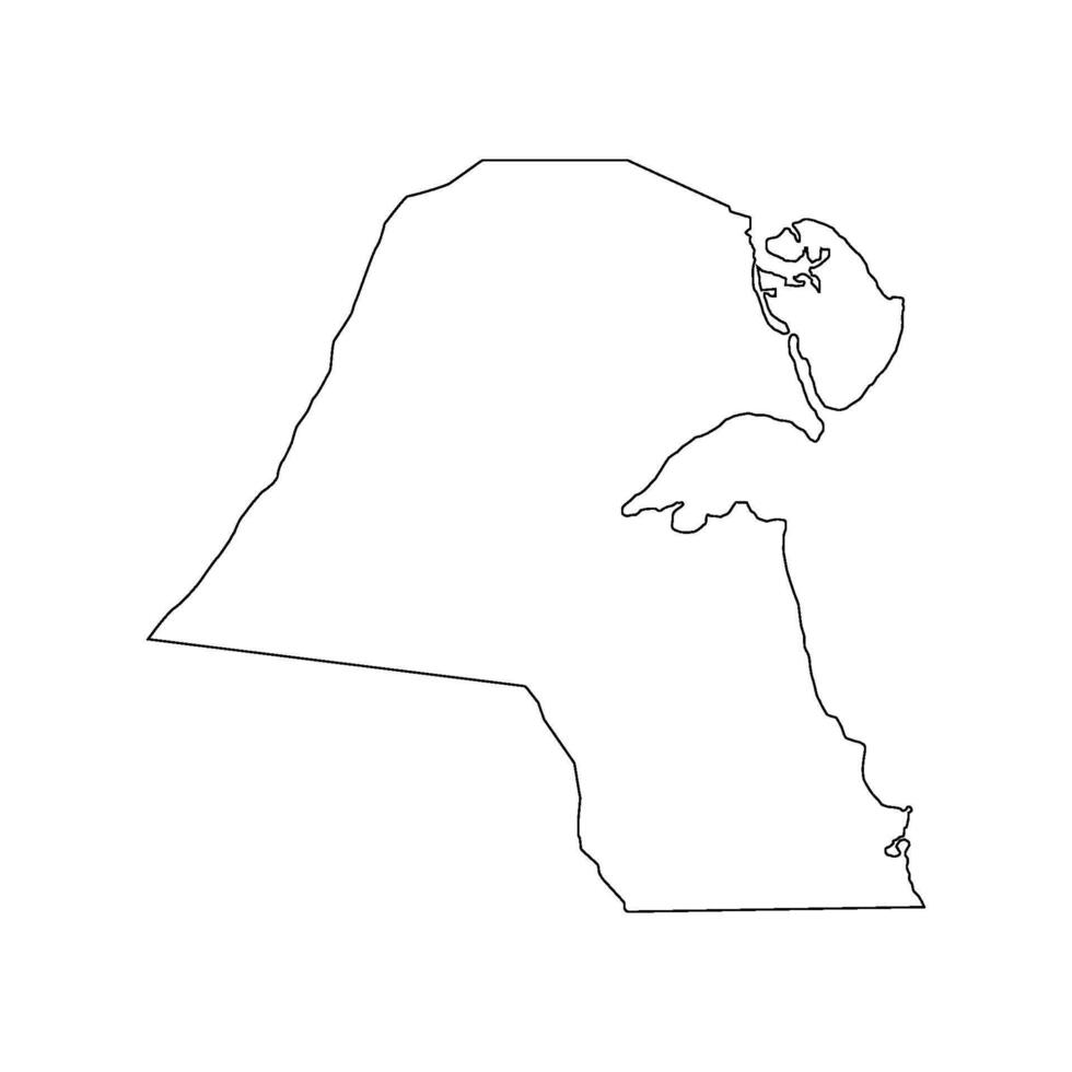 kuwait map icon vector