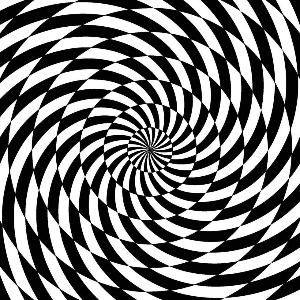 abstrack black and white spiral squares background vector