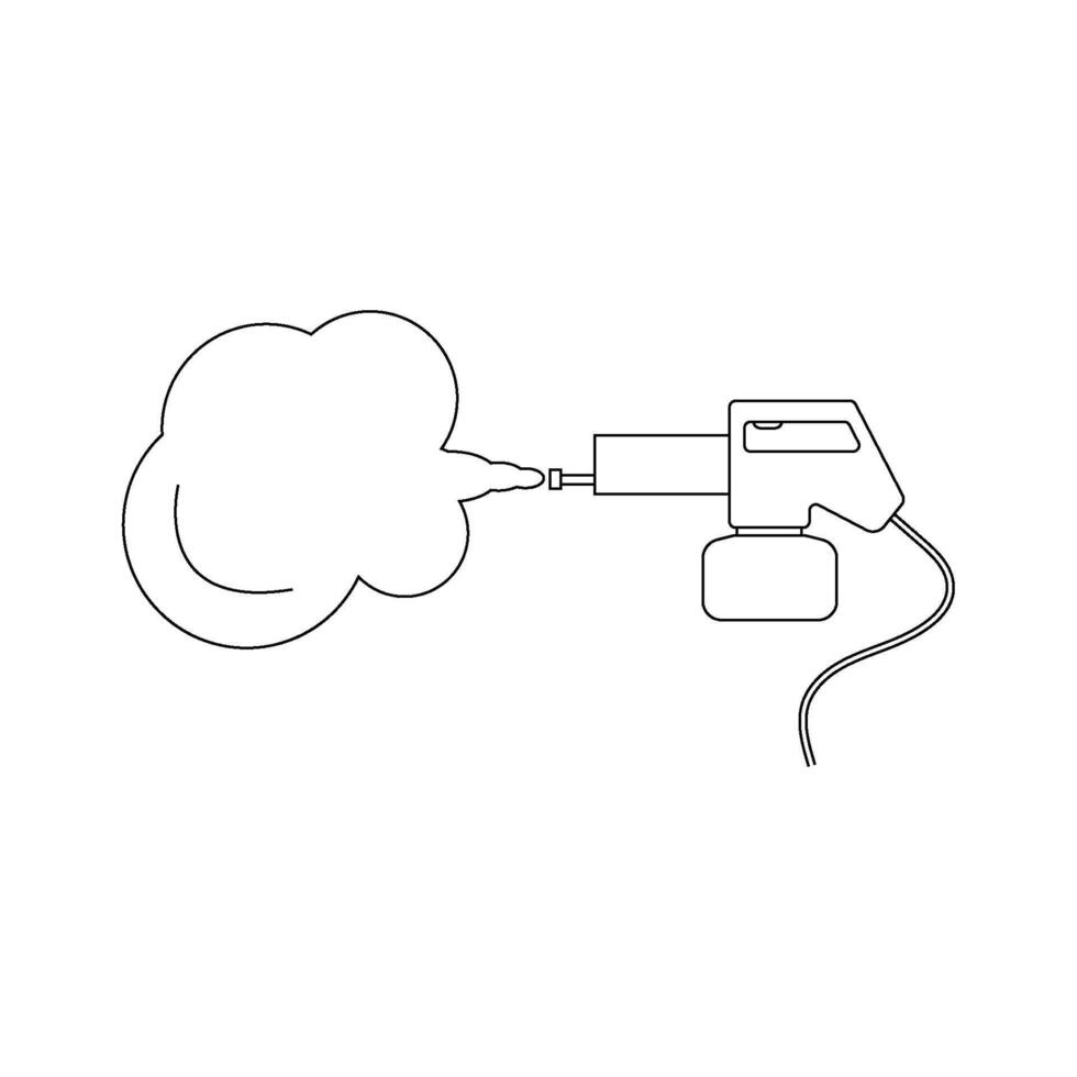 mosquito fogging machine icon illustration design vector