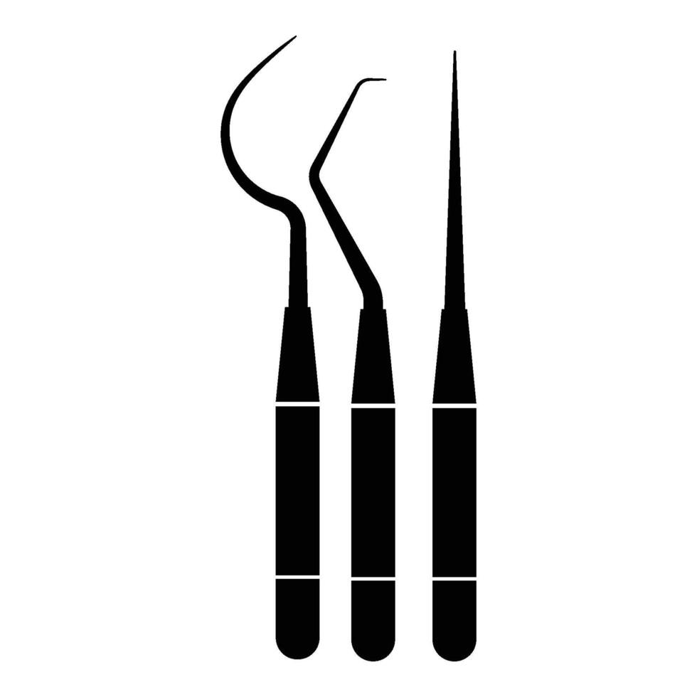 tooth cleaning pick icon vector