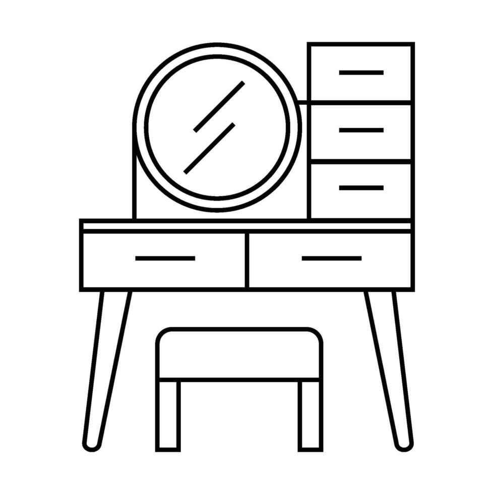 dressing table icon illustration vector