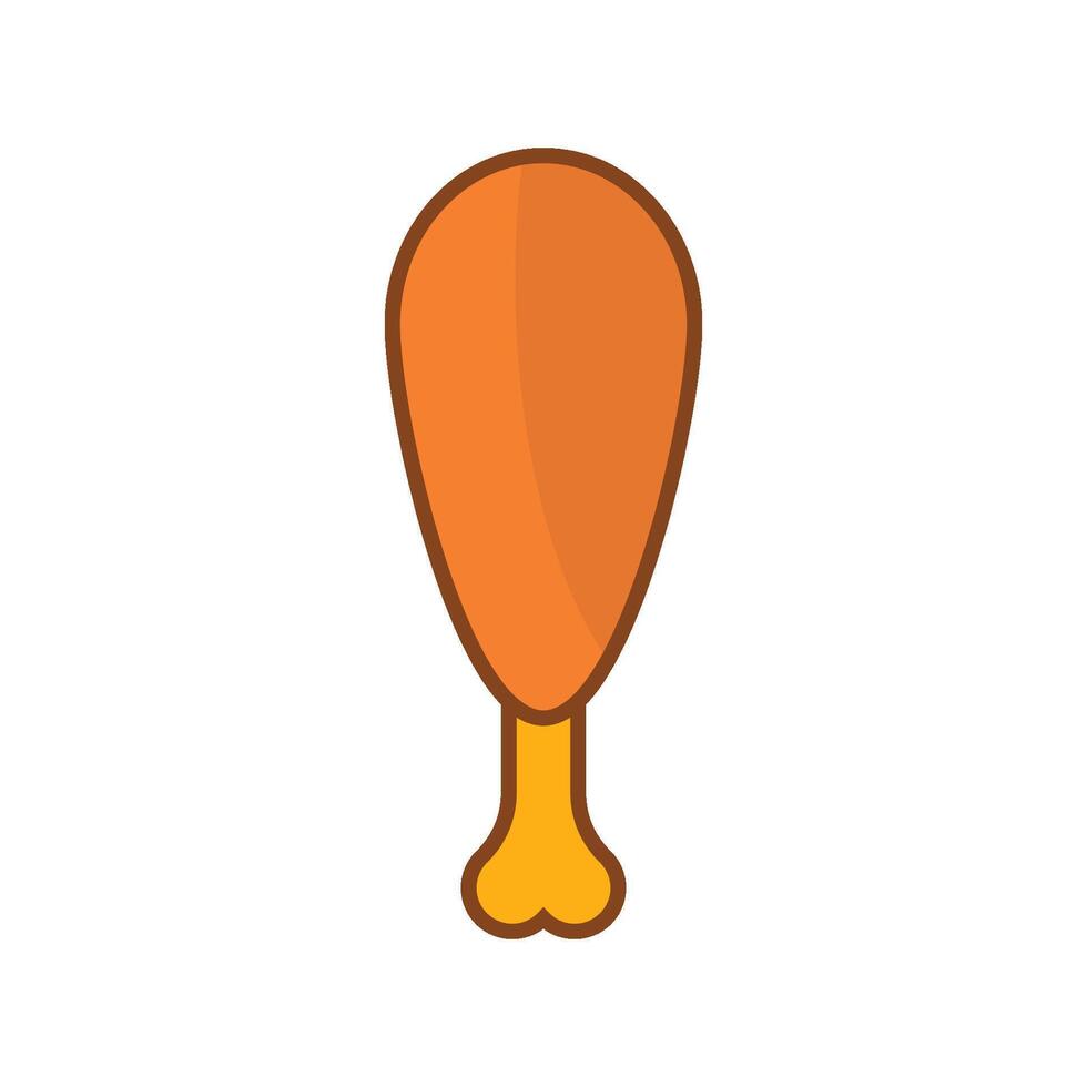 Chicken Thigh icon vector