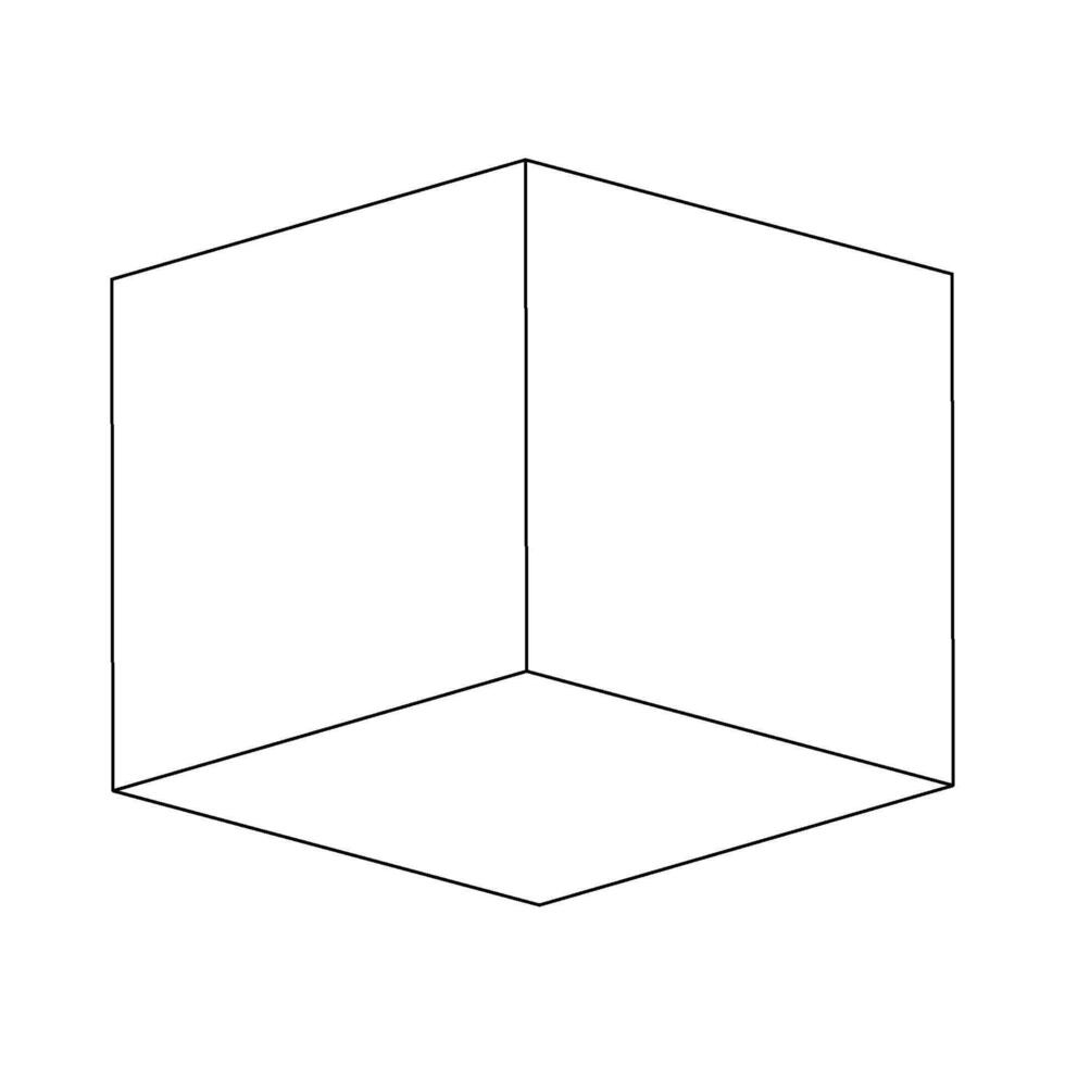 cube box icon simple vector