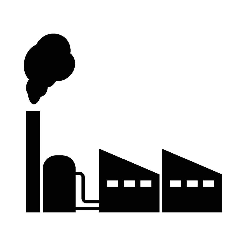 factory building icon vector