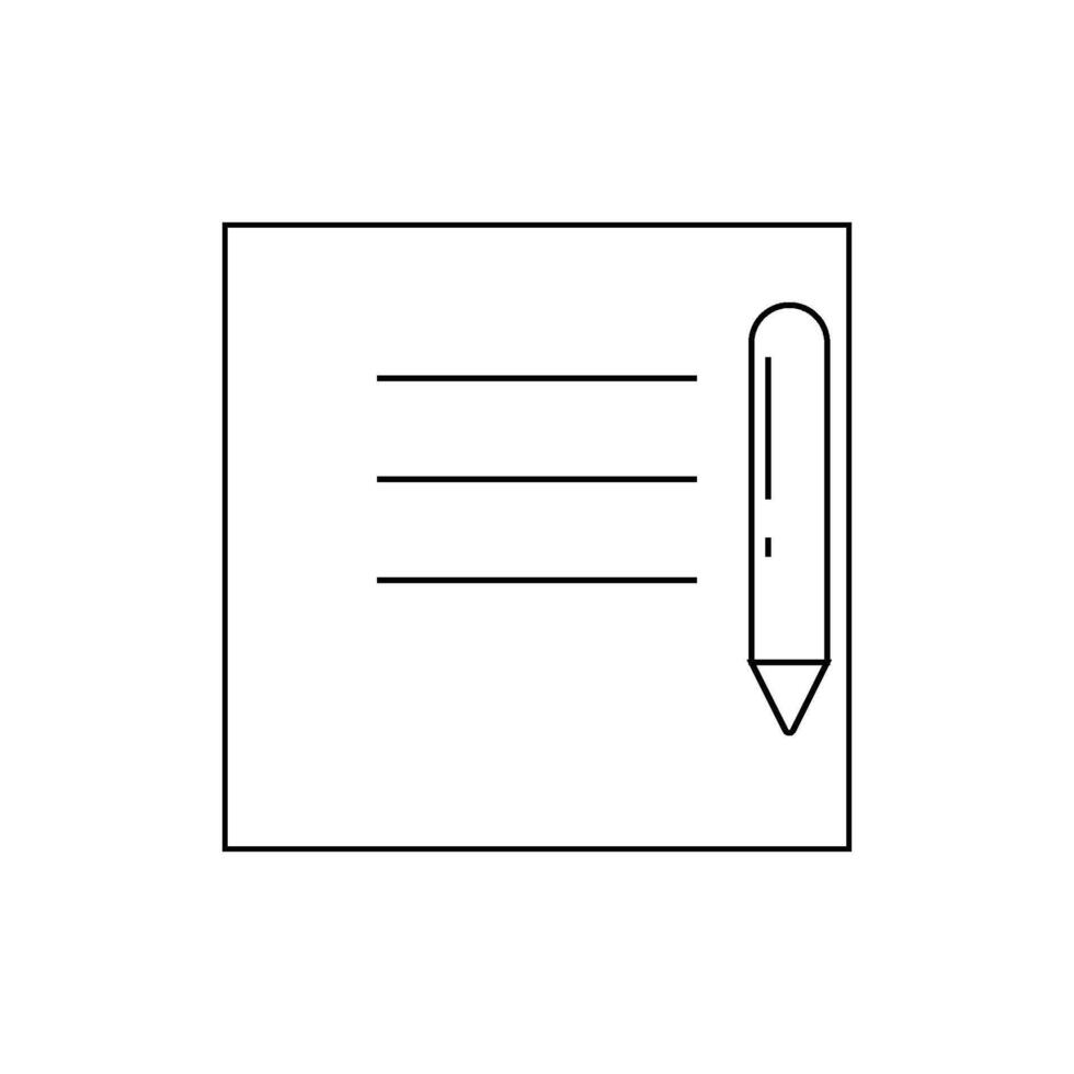 notebook icon line vector
