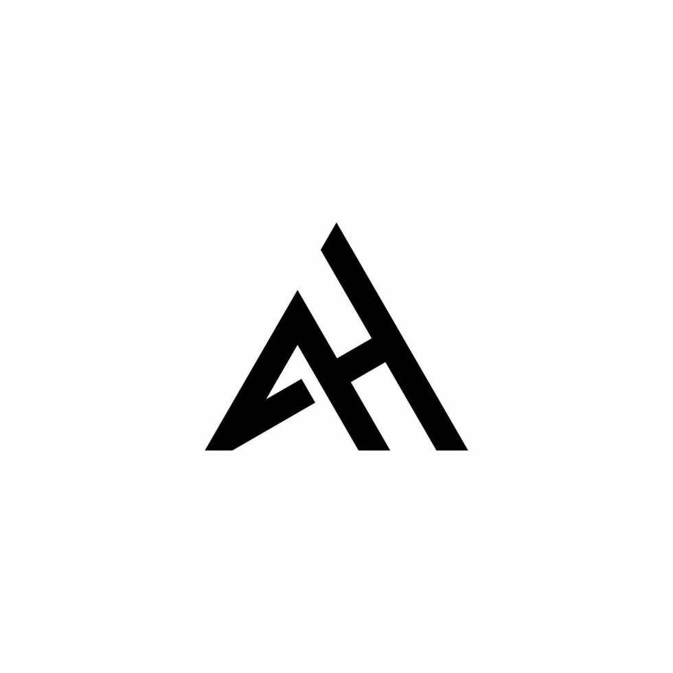 Letter AH Monogram Logo vector