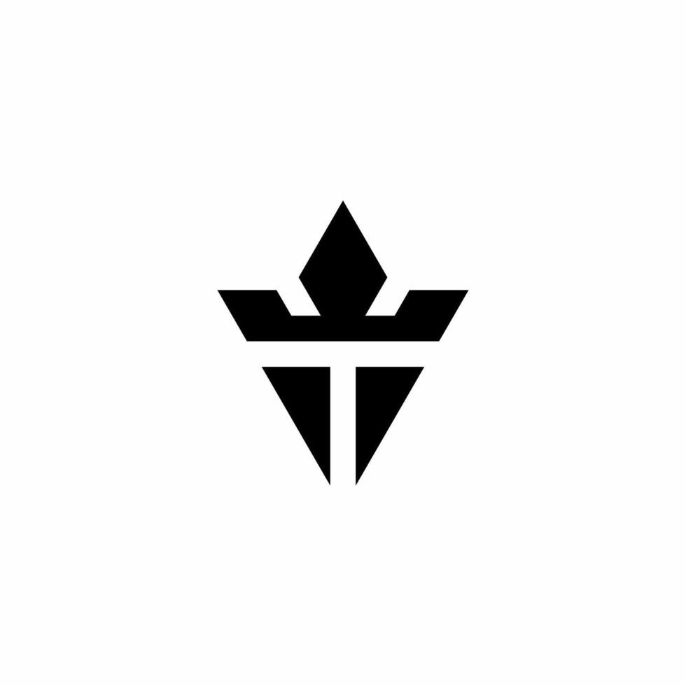 Letter T Crown Logo vector