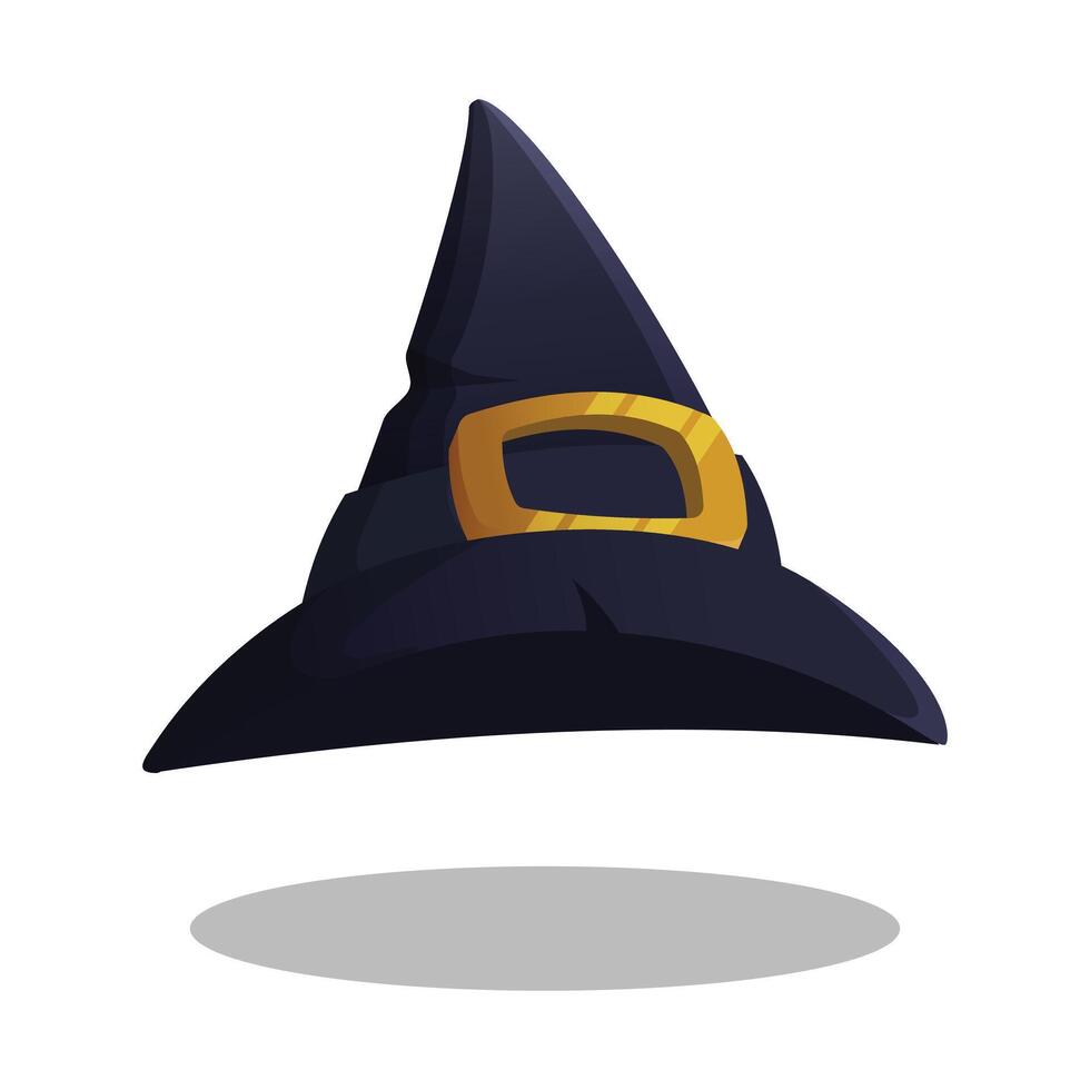 Witch Hat in cartoon style flat illustration perfect for Halloween design asset item vector