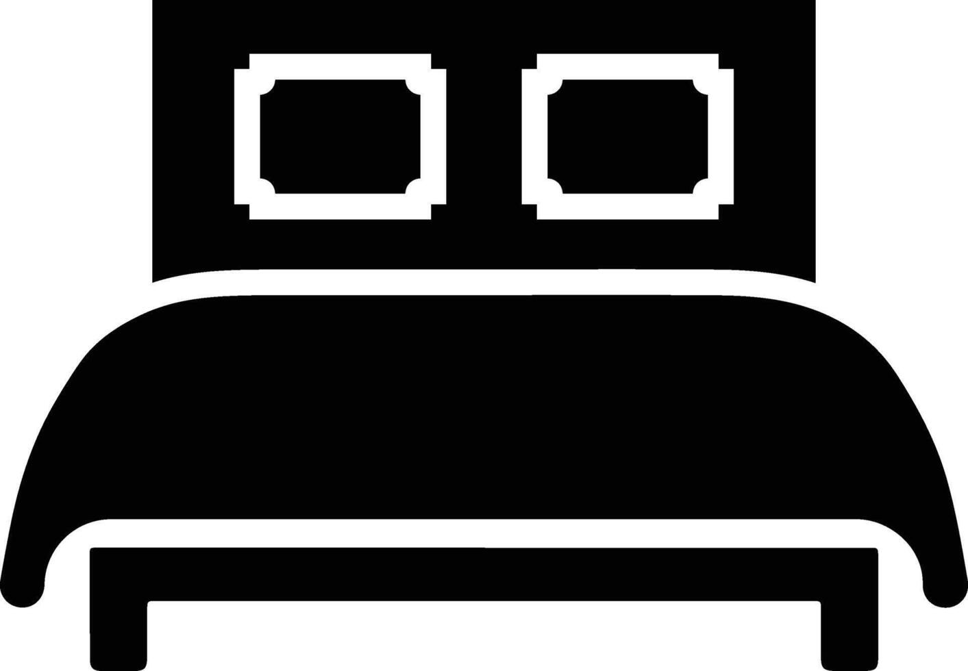 illustration of a bed icon design vector