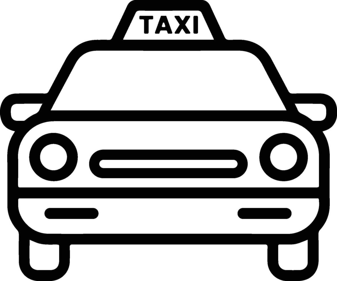 icon of a taxi sign vector