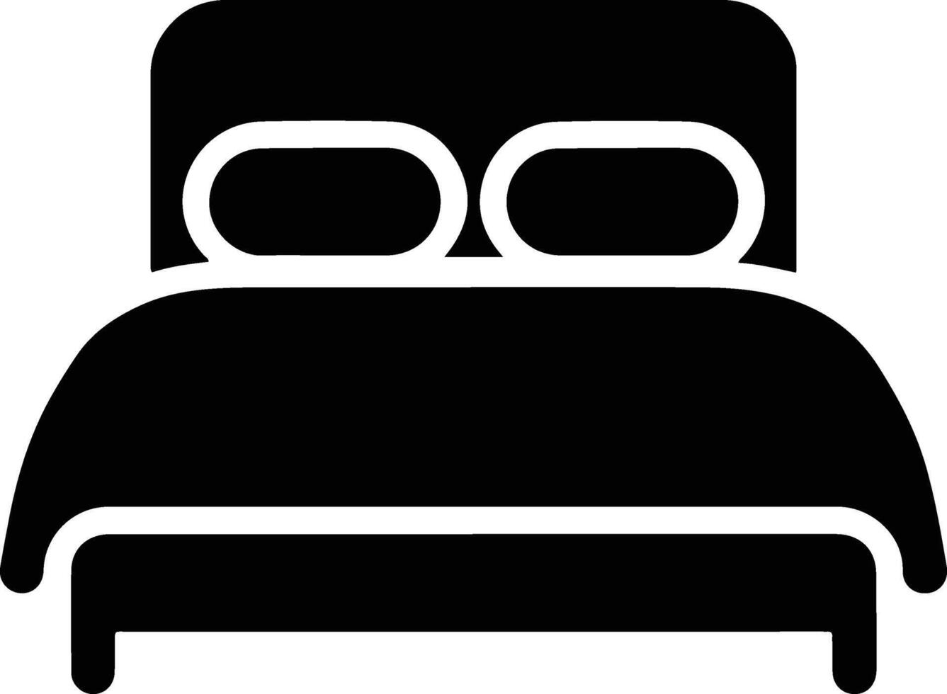 illustration of a bed icon vector