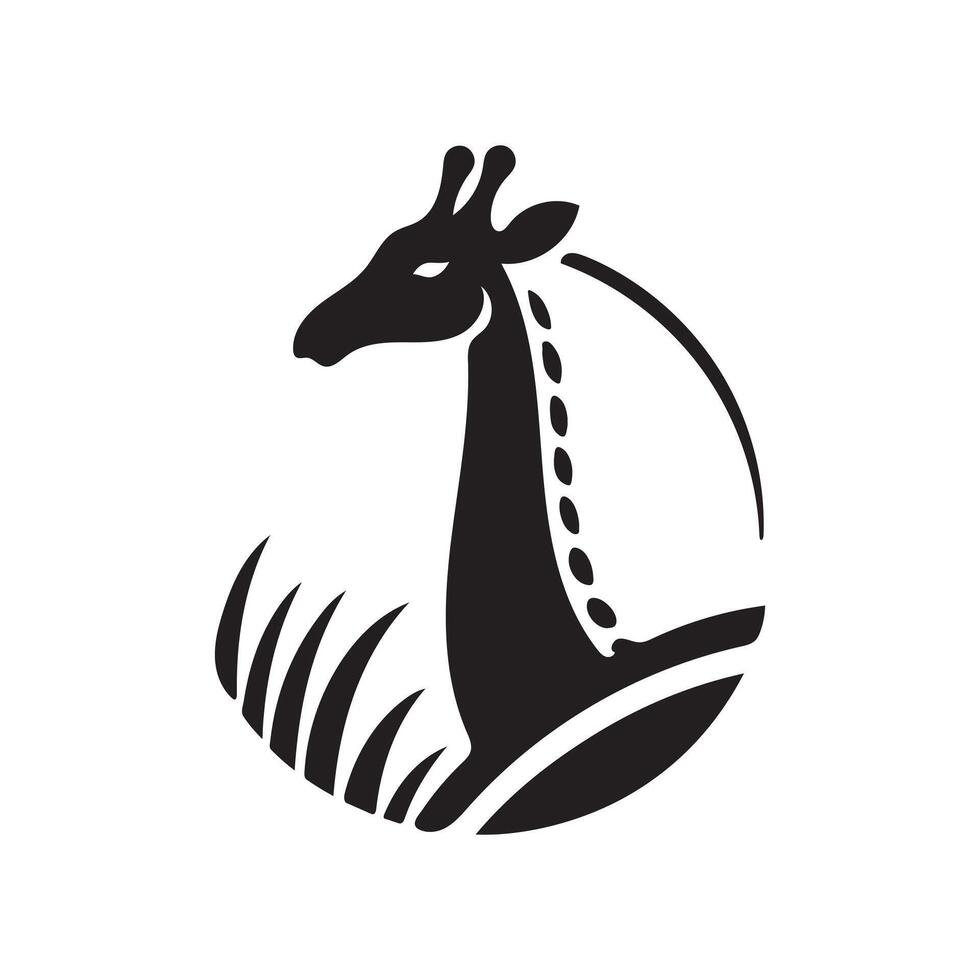 Giraffe Silhouette Icon vector