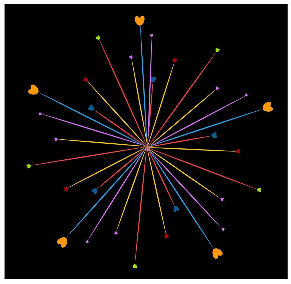 simple firework, beautiful firework at night, colorfull firework. vector