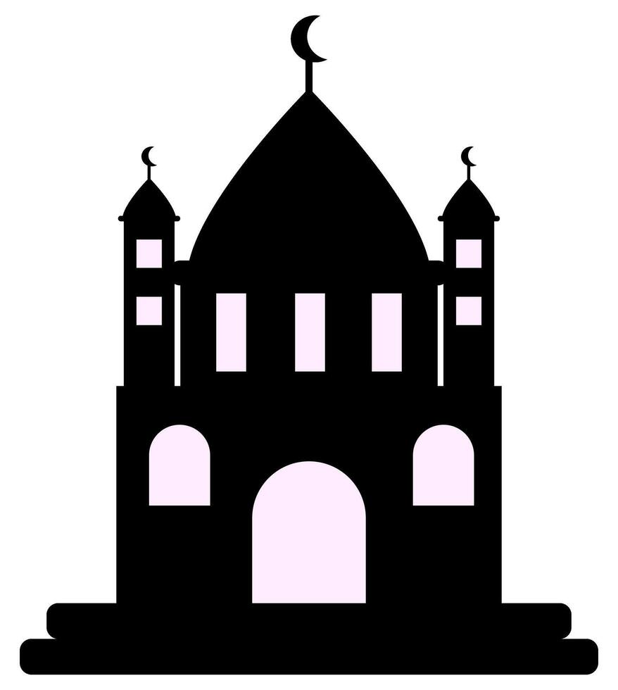 islamic mosque, elegant masjid, siluet masjid. vector